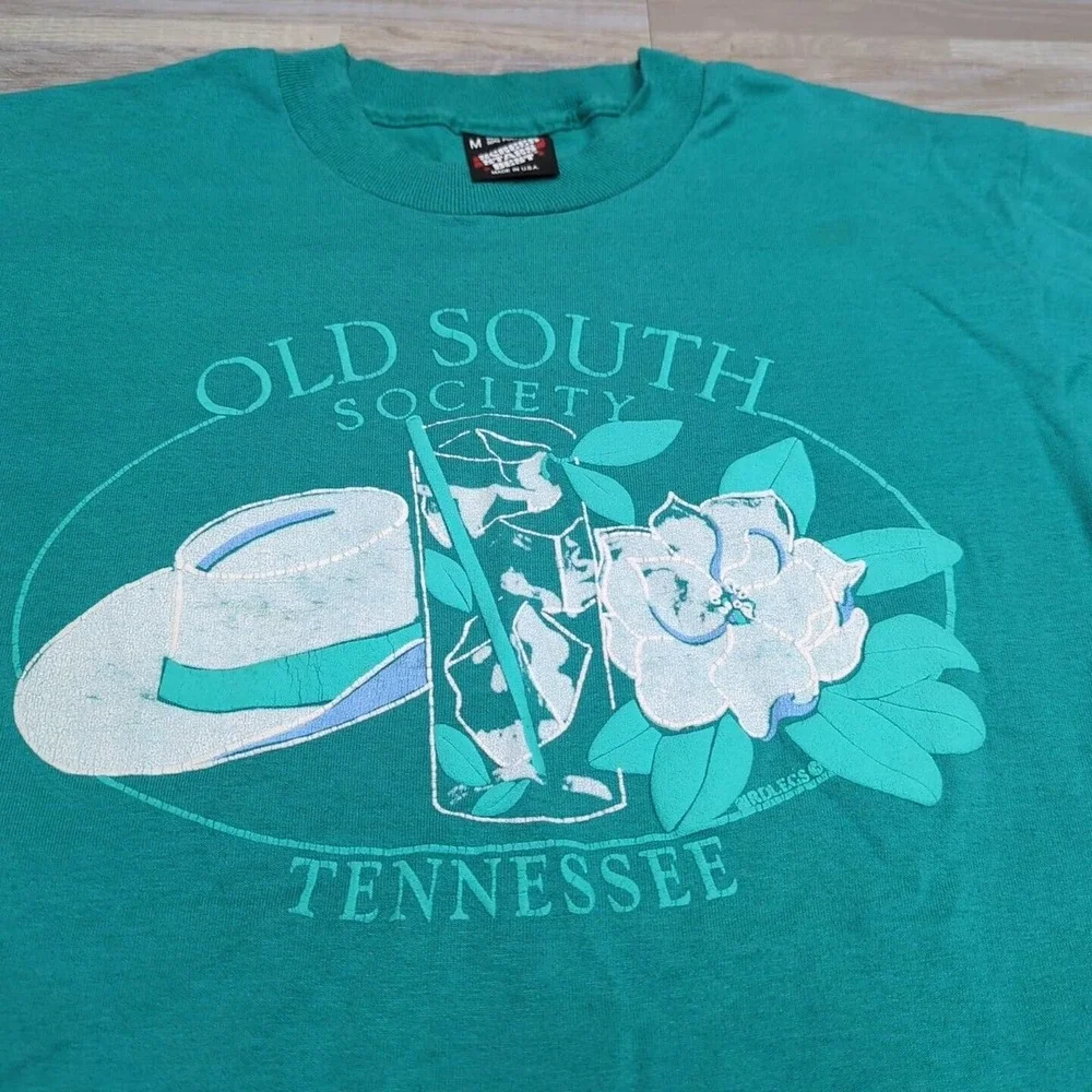 VTG 80s OLD SOUTH SOCIETY TENNESSEE Screen Stars, Single Stitch T shirt Sz M - Picture 1 of 7
